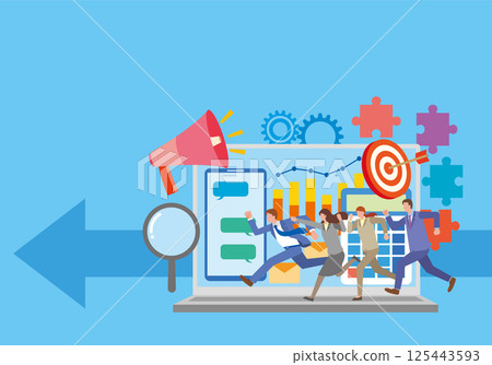 Business teamwork image illustration Business teamwork image illustration 125443593