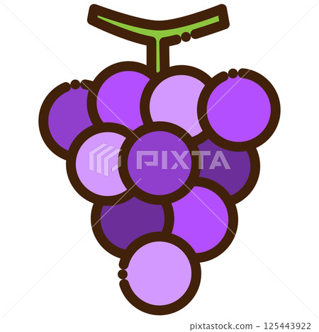 simple grape illustration simple grape illustration 125443922
