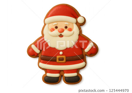 Festive Santa Cookie Decoration for Holiday Celebrations and Gatherings 125444970