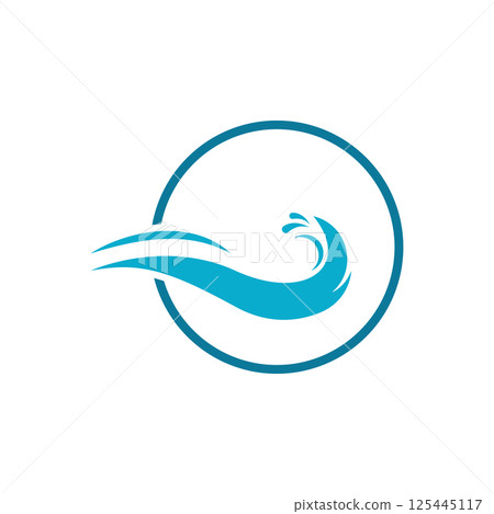 Water wave Logo Water wave Logo 125445117