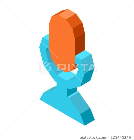 Retro microphone icon for voice input isolated illustration Retro microphone icon for voice input isolated illustration 125445249