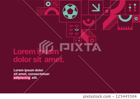 Layout design for sports event of 2022 year. Layout design for sports event of 2022 year. 125445504