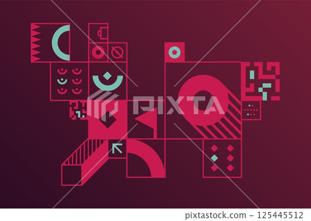 Layout design for sports event of 2022 year.  Layout design for sports event of 2022 year.  125445512