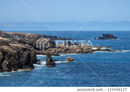 Rocky coast of Atlantic ocean, Gran Canaria, Spain 125446127