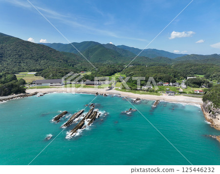 Scenery of Sakurahama Beach in Tosashimizu City, Kochi Prefecture 125446232