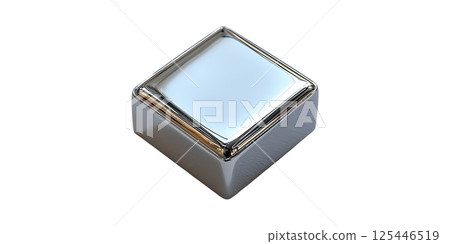 Chrome Square Keycap For Mechanical Keyboard. Sleek Design For Enhanced Typing Experience Isolated On Transparent Background Chrome Square Keycap For Mechanical Keyboard. Sleek Design For Enhanced Typing Experience Isolated On Transparent Background 125446519