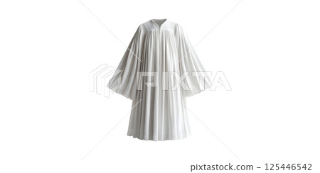 Liturgical Choir Robe With Flowing Sleeves. Symbol Of Spirituality And Worship Isolated On Transparent Background 125446542