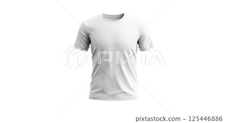 T-Shirt Mockup. Apparel Design And Branding Template Isolated On Transparent Background 125446886