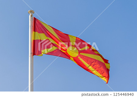 North Macedonia Flag North Macedonia Flag 125446940