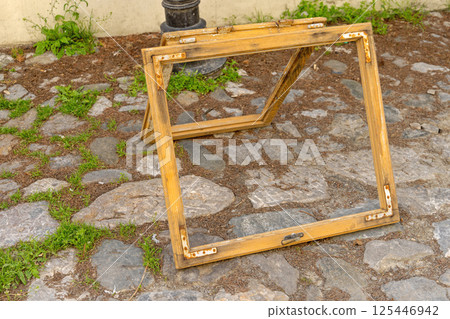 Open Window Frame Street Open Window Frame Street 125446942