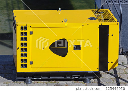 Yellow Electric Power Generator Yellow Electric Power Generator 125446950
