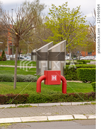 Red Fire Hydrant Park 125446964