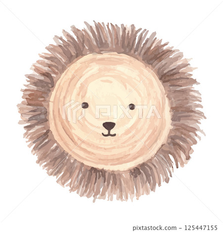 Watercolor lion toy 125447155