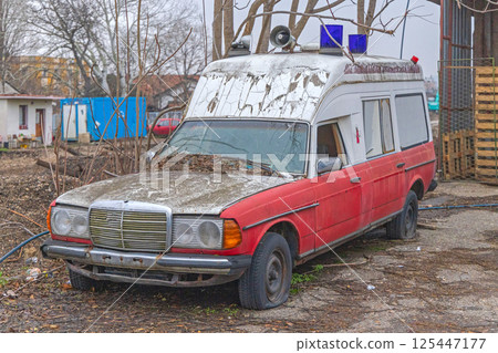 Abandoned Ambulance Ems Vehicle 125447177