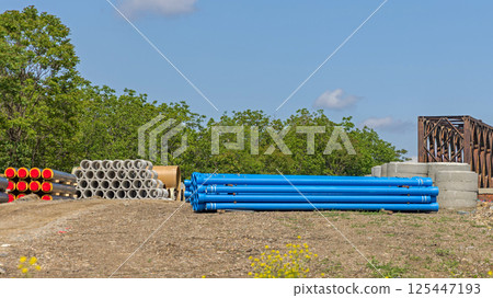 Pipes Material Construction Site 125447193