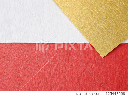 Gold and red Japanese paper image background 125447668
