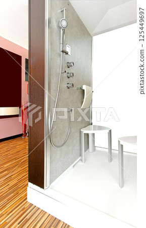 Modern shower interior 125449697