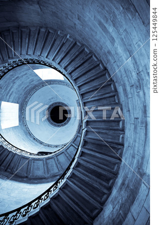 Blue spiral Blue spiral 125449844