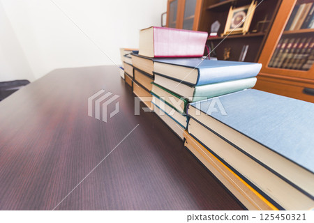 A room with thick technical books A room with thick technical books 125450321