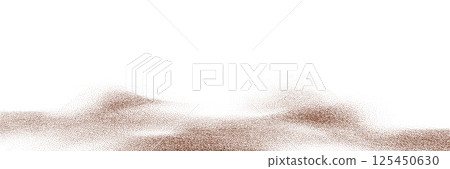 Chocolate and coffee powder, scattered cocoa on a light background. Particles of earth and dust. Brown sand texture.Top view of the cake. Chocolate and coffee powder, scattered cocoa on a light background. Particles of earth and dust. Brown sand texture.Top view of the cake. 125450630
