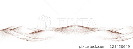 Chocolate and coffee powder, scattered cocoa on a light background. Particles of earth and dust. Brown sand texture.Top view of the cake. 125450649