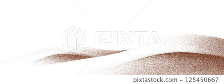 Chocolate and coffee powder, scattered cocoa on a light background. Particles of earth and dust. Brown sand texture.Top view of the cake. 125450667