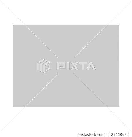 Wyoming, WY - grey silhouette map of US state. Vector illustration 125450681