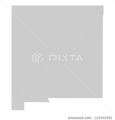 New Mexico, NM - grey silhouette map of US state. Vector illustration New Mexico, NM - grey silhouette map of US state. Vector illustration 125450702