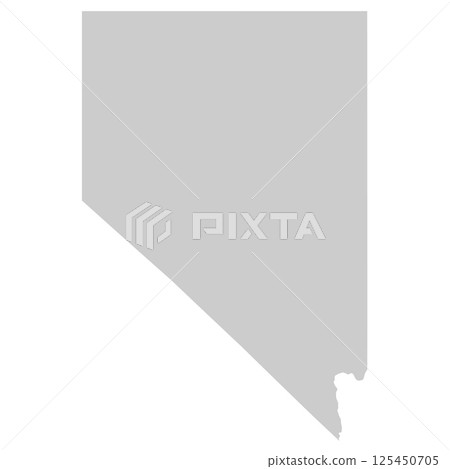 Nevada, NV - grey silhouette map of US state. Vector illustration Nevada, NV - grey silhouette map of US state. Vector illustration 125450705