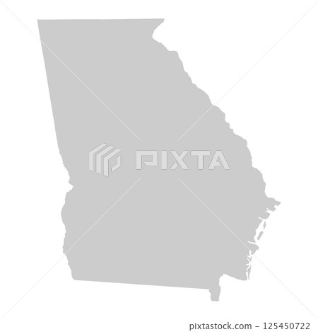 Georgia, GA - grey silhouette map of US state. Vector illustration Georgia, GA - grey silhouette map of US state. Vector illustration 125450722