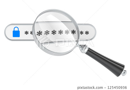Search password, concept. 3D rendering 125450936