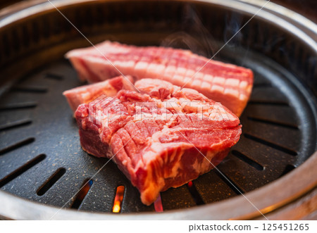 Authentic Korean samgyeopsal 125451265