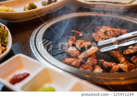 Authentic Korean samgyeopsal Authentic Korean samgyeopsal 125451284