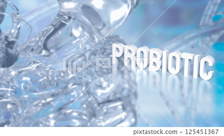 The Probiotic text on sci background for health concept 3d Rendering. The Probiotic text on sci background for health concept 3d Rendering. 125451367