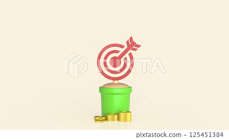 The Red target in green plant for Business concept 3d Rendering. The Red target in green plant for Business concept 3d Rendering. 125451384