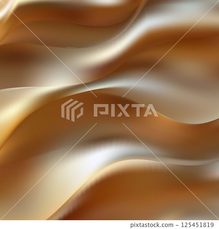 Silky waves of beige and golden hues gently shimmer, creating a feeling of luxury and elegance. Smooth lines and soft light emphasize the volume and depth of the texture. Silky waves of beige and golden hues gently shimmer, creating a feeling of luxury and elegance. Smooth lines and soft light emphasize the volume and depth of the texture. 125451819