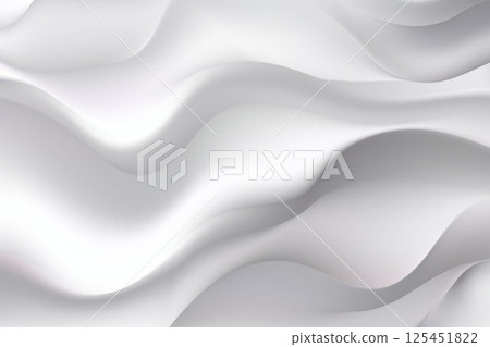Soft shadows, white voluminous wavy forms smoothly flow into each other, creating a delicate and elegant three-dimensional space. 125451822