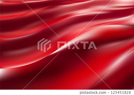 Luxurious waves of rich elegant red fabric. Glossy highlights emphasize the softness of the folds and the depth of color. Luxurious waves of rich elegant red fabric. Glossy highlights emphasize the softness of the folds and the depth of color. 125451828