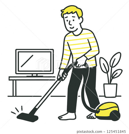打掃房間的男人 打掃房間的男人 125451845