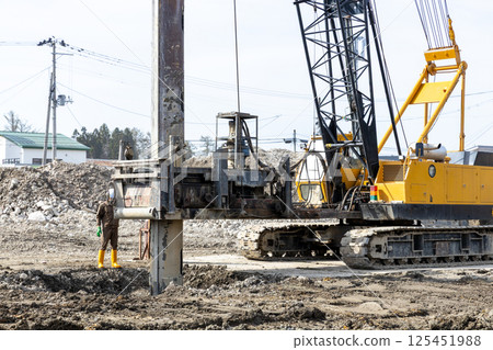 Pile removal work 125451988