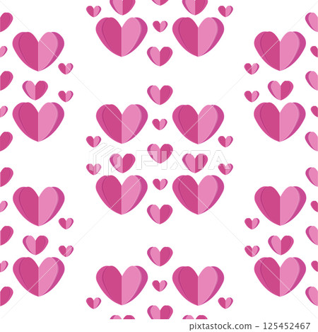 Hearts, seamless pattern on white background Hearts, seamless pattern on white background 125452467