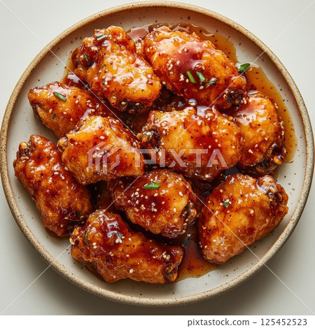 Delicious sticky chicken wings captivating indoor food photography and recipes 125452523