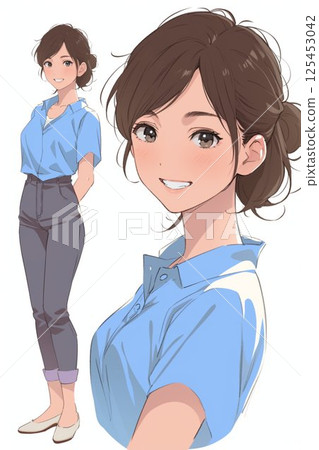 Female engineer_full body and bust up_2 125453042