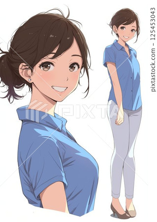 Business woman_full body and bust up_2 125453043