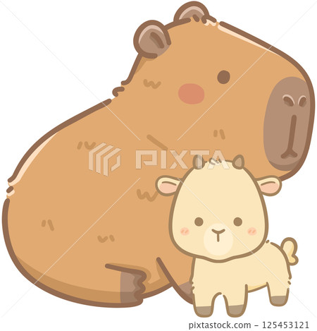Capybara and friends  125453121