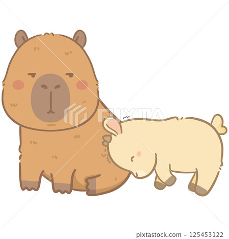 Capybara and friends  125453122