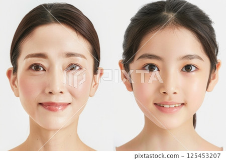 Portrait of a mother and her child (parenthood, genetics, beauty) Portrait of a mother and her child (parenthood, genetics, beauty) 125453207
