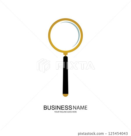magnifying glass icon logo element illustration,magnifying glass symbol design colored collection.magnifying glass concept.can be used in web and mobile 125454043