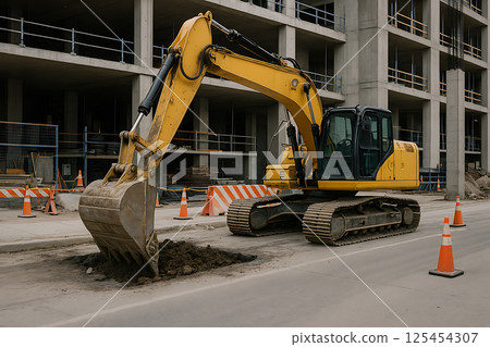 Excavator/Construction site 125454307