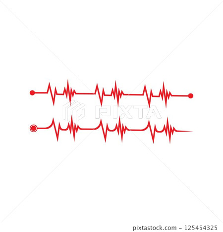 art design health medical heart beat pulse 125454325